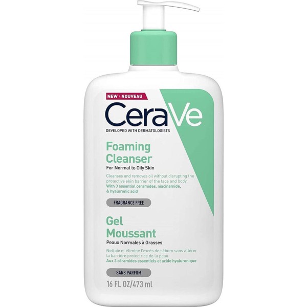 Cerave normal to oily skin foaming cleanser fragrance free 473ml